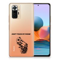 Xiaomi Redmi Note 10 Pro Silicone-hoesje Gun Don't Touch My Phone