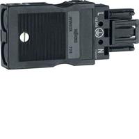 Hager G4713 – booruitgang basis SCHUKO dubbel aluminium natuur, zwart