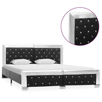 vidaXL Bedframe kunstleer zwart 160x200 cm
