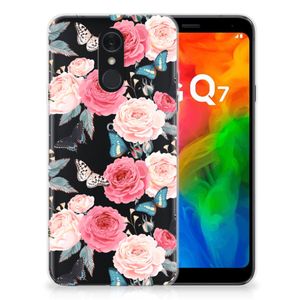 LG Q7 TPU Case Butterfly Roses