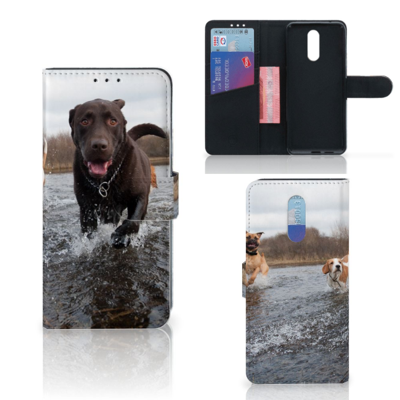 Nokia 3.2 Telefoonhoesje met Pasjes Honden Labrador Nokia 3.2 Telefoonhoesje met Pasjes Honden Labrador