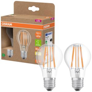 OSRAM 4099854253706 LED-lamp Energielabel A (A - G) E27 Peer 7.2 W = 100 W Warmwit (Ø x h) 60 mm x 60 mm 2 stuk(s)