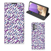 Samsung Galaxy A32 5G Hoesje met Magneet Feathers Color - thumbnail