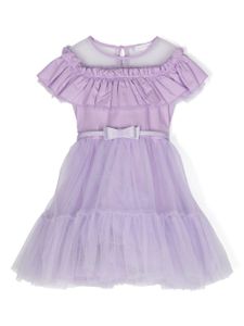 Monnalisa robe en tulle à volants - Violet