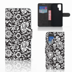 Huawei P30 Pro Hoesje Black Flowers