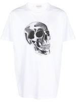 Alexander McQueen skull-print T-shirt - Blanc - thumbnail