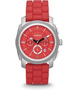 Horlogeband Fossil FS4808 Silicoon Rood 24mm