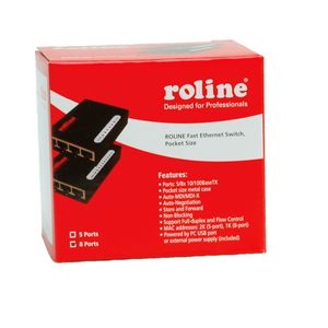 Roline Netwerk switch 10 / 100 MBit/s USB-stroomverzorging