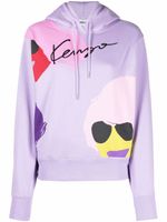 Kenzo hoodie à logo imprimé - Violet - thumbnail