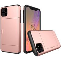 iPhone 11 Hybrid Case with Sliding Card Slot - Rose Gold - thumbnail