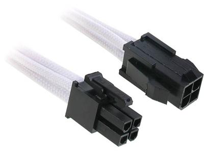 Bitfenix Stroom Verlengkabel [1x ATX-stroomstekker 4-polig - 1x ATX-stroombus 4-polig] 0.45 m Wit, Zwart