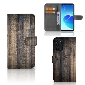 OPPO Reno6 5G Book Style Case Steigerhout