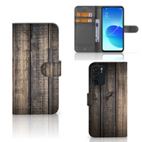 OPPO Reno6 5G Book Style Case Steigerhout - thumbnail