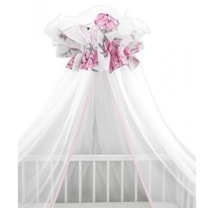 Babybam Hemeltje Tule Wit - Pink Peony