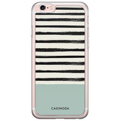 iPhone 6/6s siliconen hoesje - Stripes on stripes