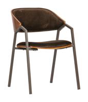 BePureHome Eetkamerstoel Clan Velvet - Bruin