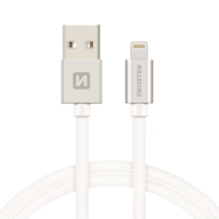 Swissten Lightning naar USB Kabel 0.2M Zilver - thumbnail