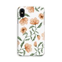 Peachy flowers: iPhone Xs Volledig Geprint Hoesje