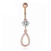 Cilla Navelpiercing met Hangertje - Druppel Rose Goud