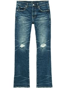 Purple Brand distressed-effect flared jeans - Bleu