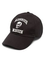 Alexander McQueen casquette à motif brodé - Noir