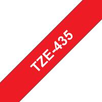 Brother TZe-435 Labeltape Tapekleur: Rood Tekstkleur: Wit 12 mm 8 m - thumbnail