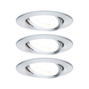 Paulmann 93433 Inbouwlamp Set van 3 stuks 19.5 W Aluminium (gedraaid)