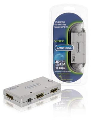 Ultra HDMI-switch 4-poorts Bandridge Ultra HDMI-switch 4-poorts Bandridge