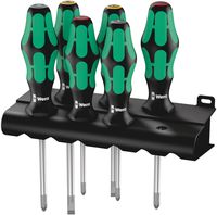 Wera 335/350/355/6 Schroevendraaierset Kraftform Plus Lasertip + houder, 6 -delig - 1 stuk(s) - 05105622001 - thumbnail