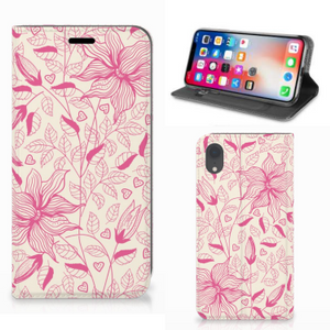 Apple iPhone Xr Smart Cover Pink Flowers