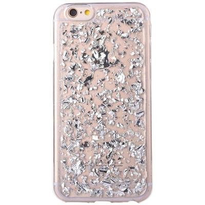 iPhone 6/6s siliconen hoesje - Zilveren blaadjes