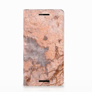 Nokia 2.1 2018 Standcase Marmer Oranje