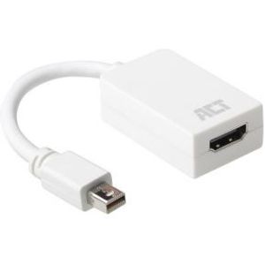 ACT 0,15 meter Mini DisplayPort male naar HDMI-A female adapter