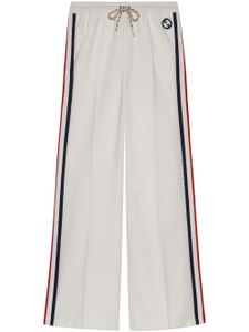 Gucci pantalon de jogging à bandes Web - Blanc