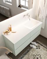 Mondiaz Vica 120cm badmeubel greey 4 lades wastafel Cloud rechts zonder kraangat