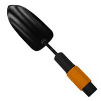 Fiskars Plantenschepje, bloemenschepje, gereedschapskop, lengte: 31,5 cm, boorstaal, zwart/oranje, QuikFit, 1000730