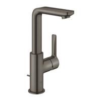 GROHE Lineare waterbesparende wastafelkraan l-size met waste met draaibare gegoten uitloop brushed hard graphite 23296AL1