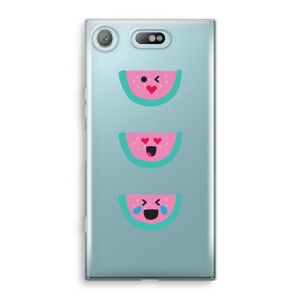 Smiley watermeloen: Sony Xperia XZ1 Compact Transparant Hoesje