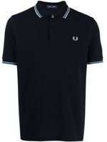 Fred Perry polo en coton à logo brodé - Bleu - thumbnail