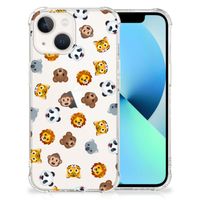 Doorzichtige Silicone Hoesje voor iPhone 13 Dieren Emojis - thumbnail