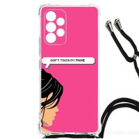 Samsung Galaxy A53 Anti Shock Case Woman Don't Touch My Phone - thumbnail