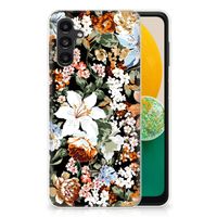 TPU Case voor Samsung Galaxy A13 | A04s Dark Flowers - thumbnail