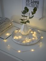 Konstsmide 1461-860 Micro-lichtketting Binnen werkt op batterijen Aantal lampen 40 LED Barnsteen Verlichte lengte: 3.90 m - thumbnail