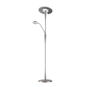 Trio Design vloerlamp met leeslampje Quebec nikkel mat 422710307