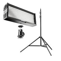 Walimex Pro Verlichtingsset (video set up 128 LED incl. lampstatief 260 cm en 128 LED videolamp) voor DLSR