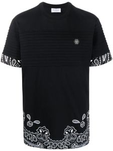 Philipp Plein t-shirt à imprimé bandana - Noir