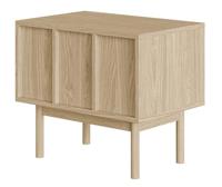 Selsey Nachtkastje bijzetkast bijzettafel nachtkastje met lade Push to Open houten poten eiken geolied Neksto