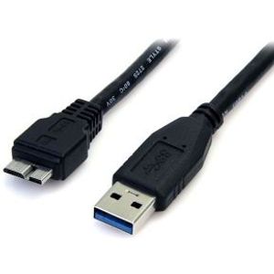 StarTech.com 50 cm zwarte SuperSpeed USB 3.0-kabel A naar micro B M/M