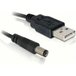 Delock 82197 Kabel USB-voeding > DC 5,5 x 2,1 mm Male 1,0 m