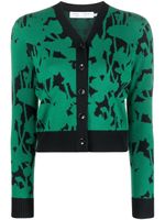 Proenza Schouler White Label cardigan à fleurs en intarsia - Vert - thumbnail